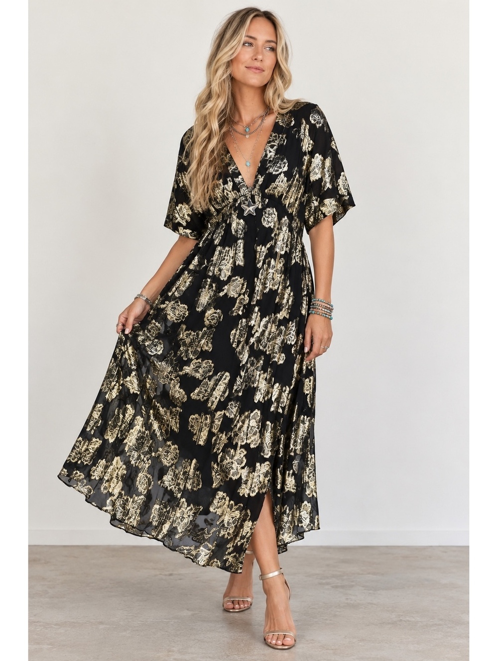 NWT En Creme Nightflower Dress L